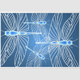 Dragonfly Aqua Dragonflies Decoupage Tissue Paper