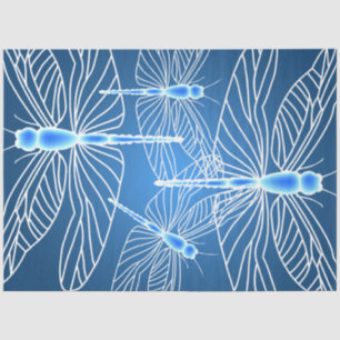 Dragonfly Aqua Dragonflies Decoupage Tissue Paper