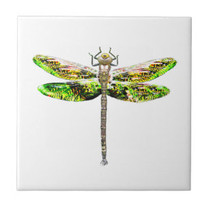 Dragonfly art and design gifts tile
