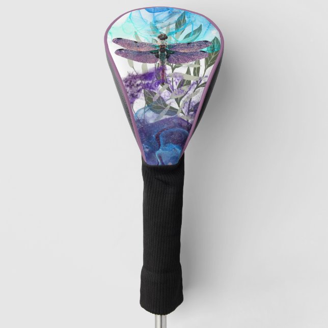 Dragonfly art golf head cover (Front)