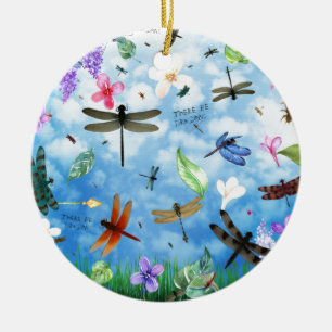 dragonfly art nola kelsey ceramic tree decoration