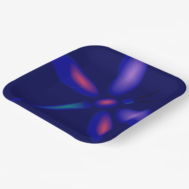 Dragonfly Art Paper Plate (Angled)