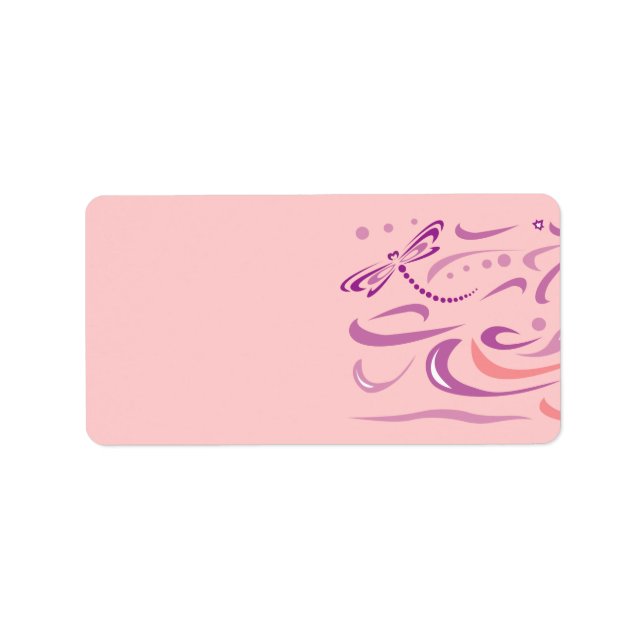 DRAGONFLY Bat Mitzvah Return Address Label (Front)