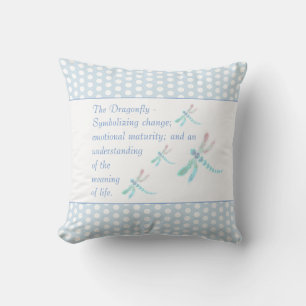 Dragonfly   Beautiful Blue & White Fashion Cushion