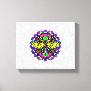 Dragonfly Beautiful, colourful, and ornate Canvas Print