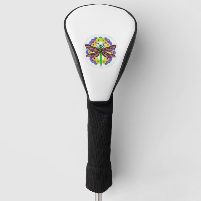 Dragonfly Beautiful, colourful, and ornate   Golf Head Cover (Front)