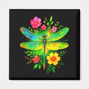 Dragonfly beauty - earth day watercolor art magnet