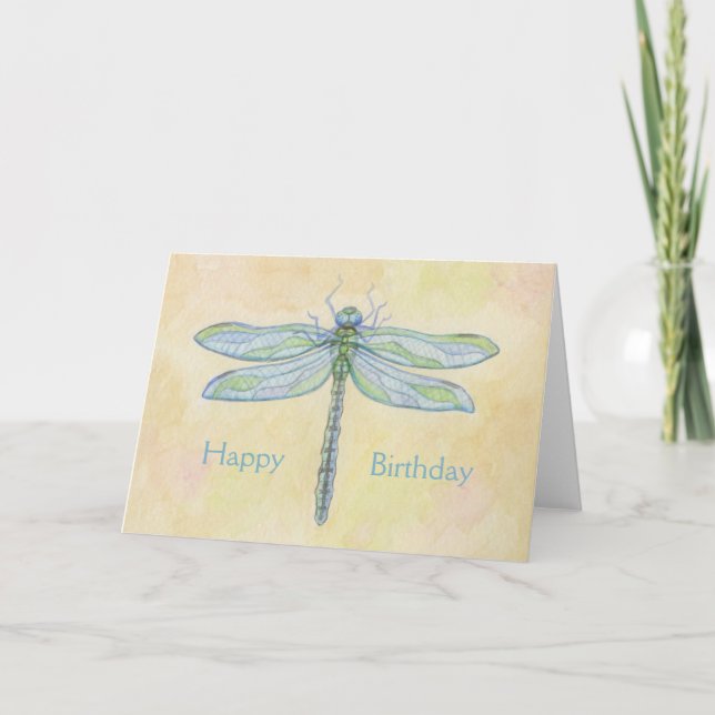 Dragonfly Birthday card (Front)