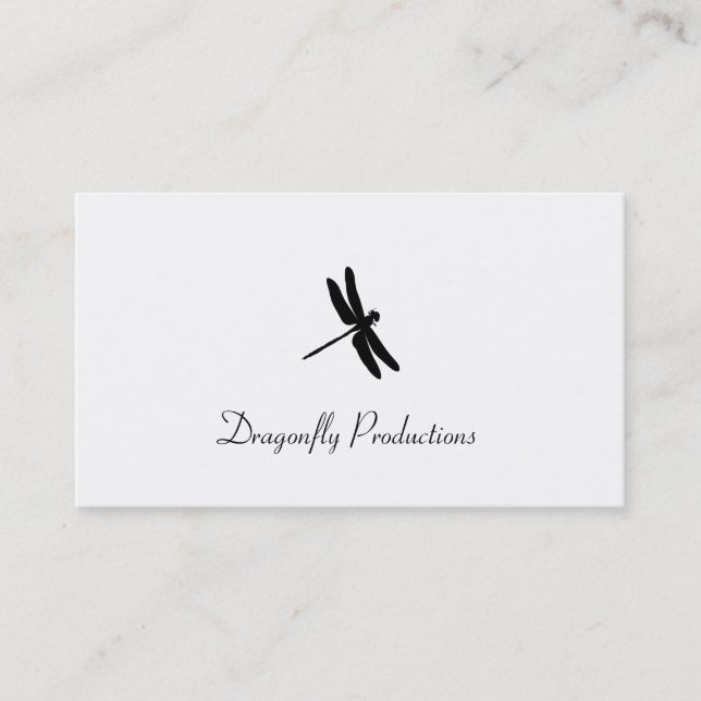 Dragonfly (black) business card (Front)