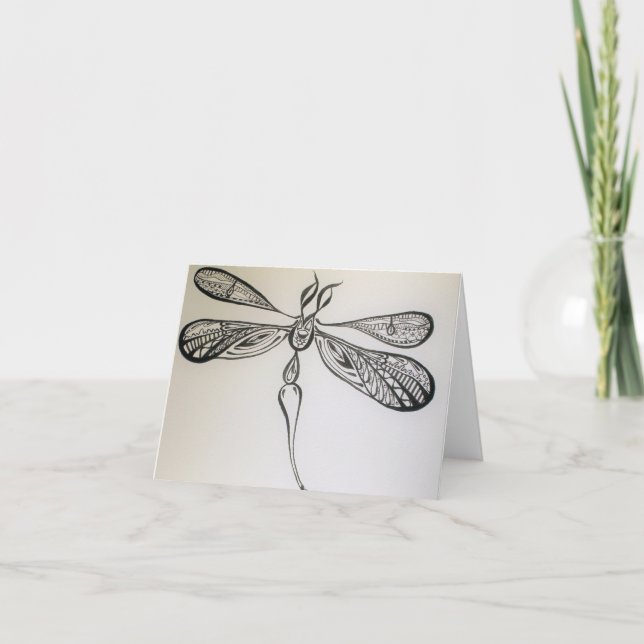 Dragonfly - Blank Greeting Card (Front)
