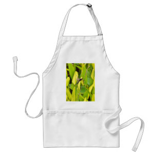 Dragonfly Blue and black on grass. Standard Apron