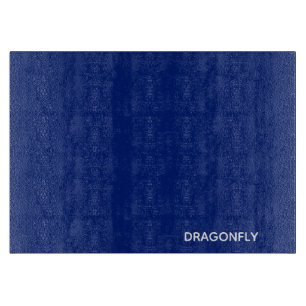 Dragonfly blue color name cutting board