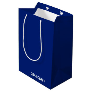 Dragonfly blue colour name medium gift bag