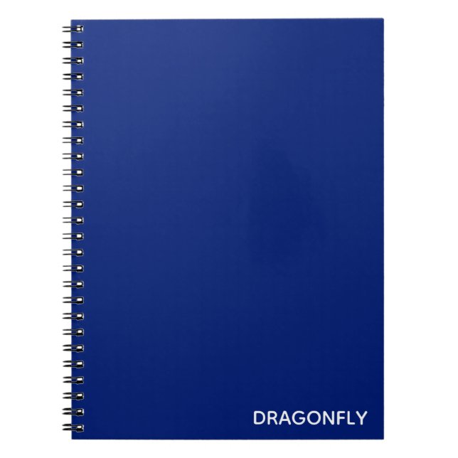 Dragonfly blue colour name notebook (Front)