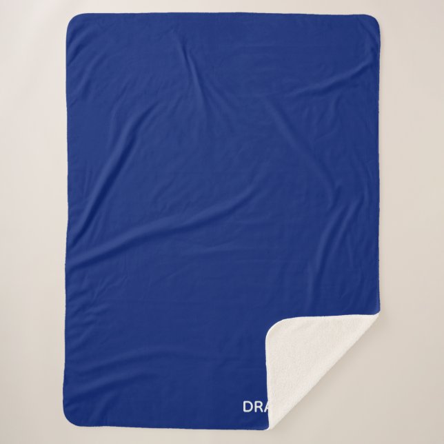 Dragonfly blue colour name sherpa blanket (Front)