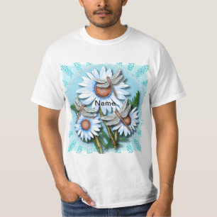 Dragonfly Blue Daisies  T-Shirt