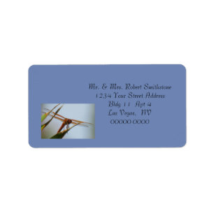 Dragonfly Blue Personalised Address Large Labels