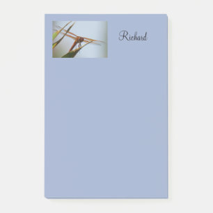 Dragonfly Blue Personalised Post it Notes 4x6