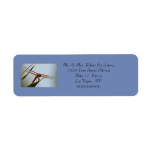 Dragonfly Blue Personalised Return Address Labels
