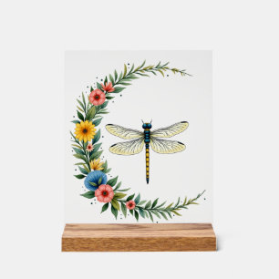 Dragonfly Boho Crescent Moon Peace Sign Hippie Dra