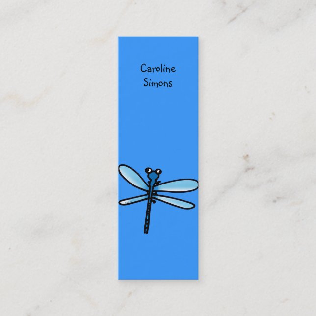 Dragonfly bookmark mini business card (Front)