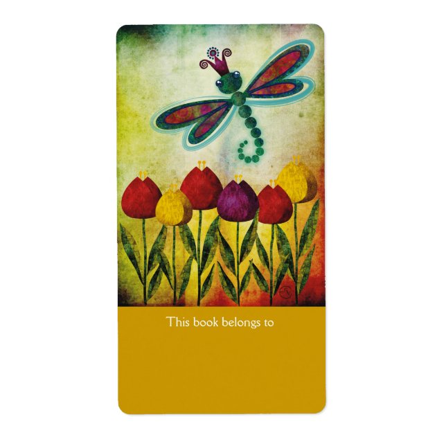 Dragonfly Bookplates Labels (Front)