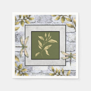 Dragonfly Botanic Paper Napkin