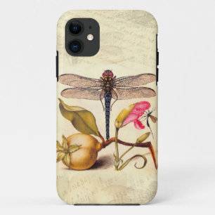 Dragonfly Botanical Nature Wildlife Hoefnagel Art iPhone 11 Case