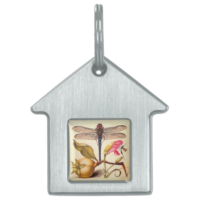 Dragonfly Botanical Nature Wildlife Pet ID Tag (Front)