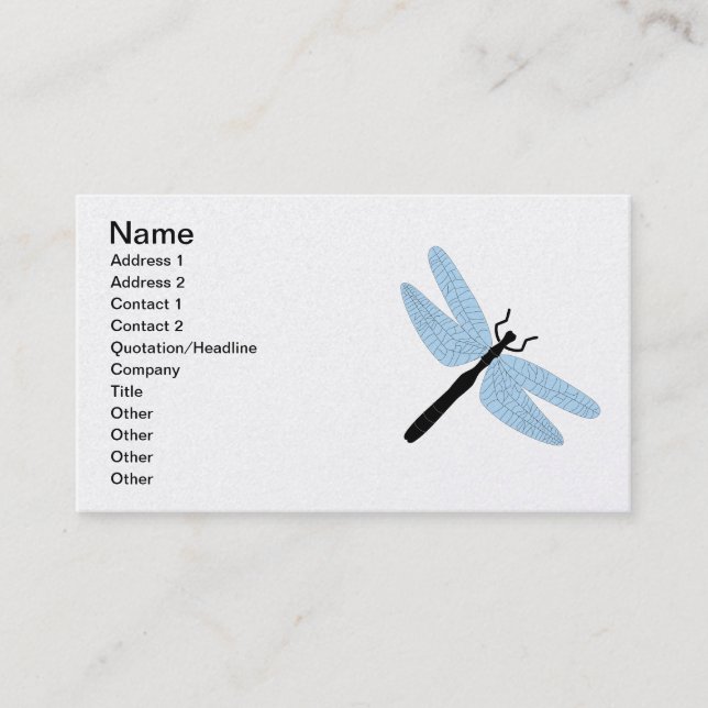 Dragonfly Business Card (Front)