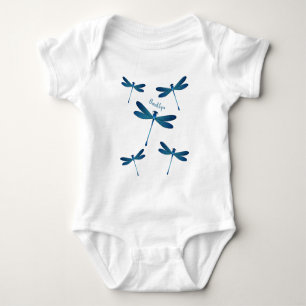 Dragonfly cartoon illustration baby bodysuit