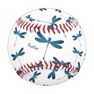 Dragonfly cartoon illustration baseball