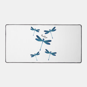 Dragonfly cartoon illustration desk mat