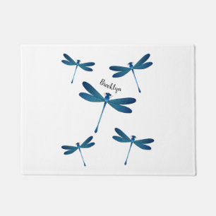 Dragonfly cartoon illustration doormat