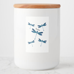 Dragonfly cartoon illustration food label