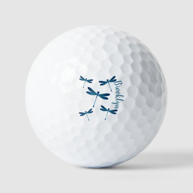Dragonfly cartoon illustration  golf balls (Front)