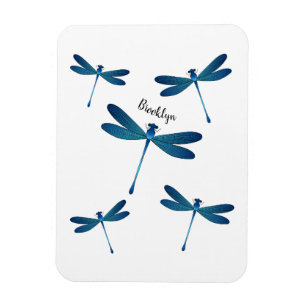 Dragonfly cartoon illustration magnet