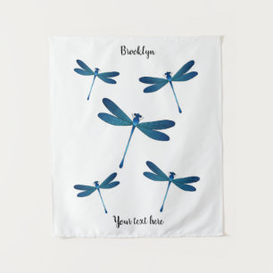 Dragonfly cartoon illustration tapestry