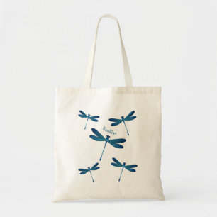 Dragonfly cartoon illustration  tote bag