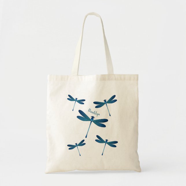 Dragonfly cartoon illustration  tote bag (Front)