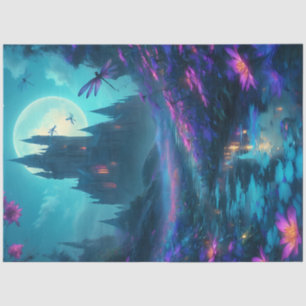 Dragonfly Castle Tissue Paper