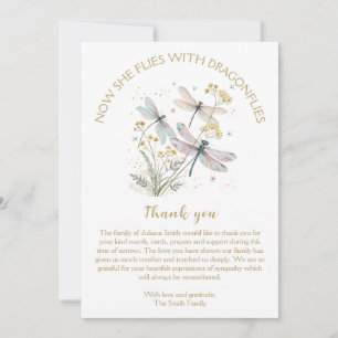 Dragonfly Celebration of Life Thank You Card