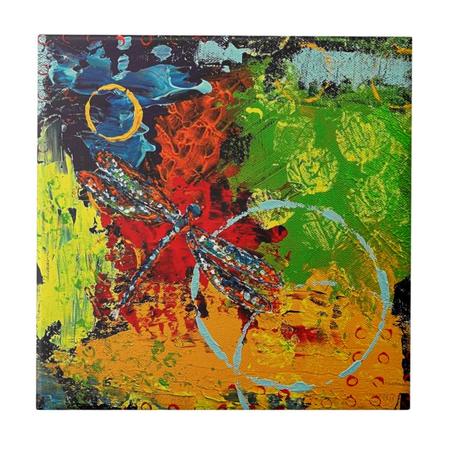 Dragonfly Ceramic Tile (Front)