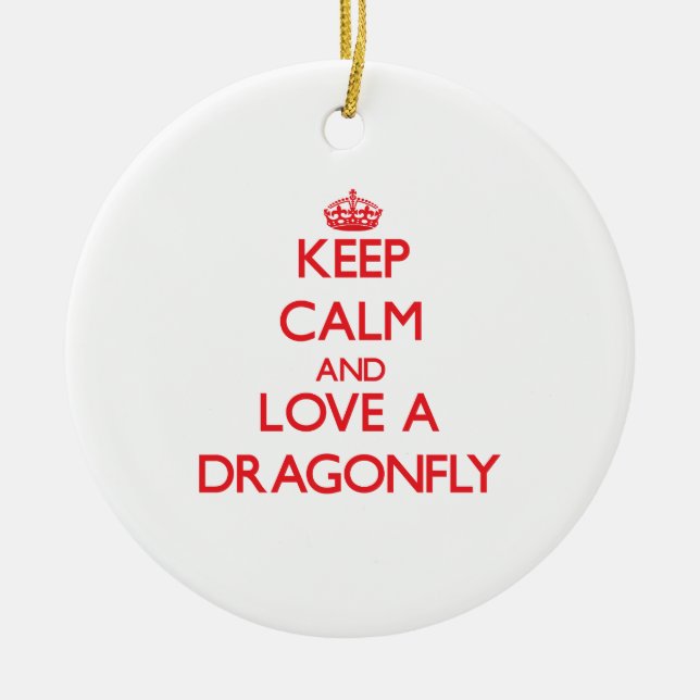 Dragonfly Ceramic Tree Decoration (Front)