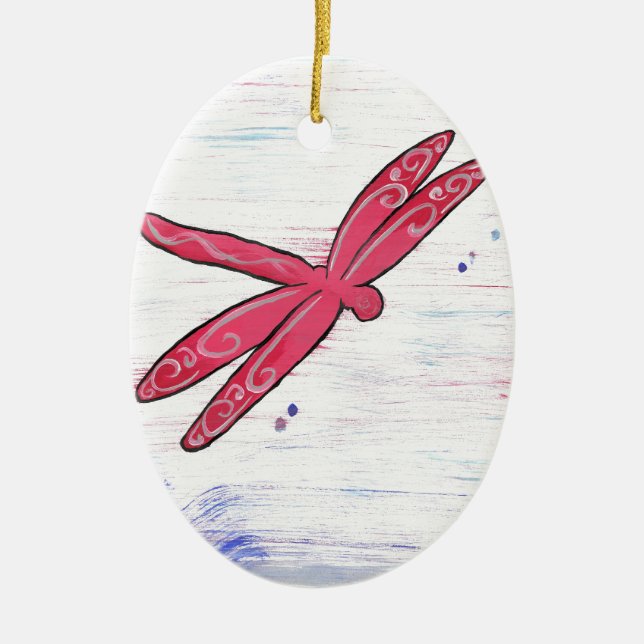DragonFly Ceramic Tree Decoration (Front)