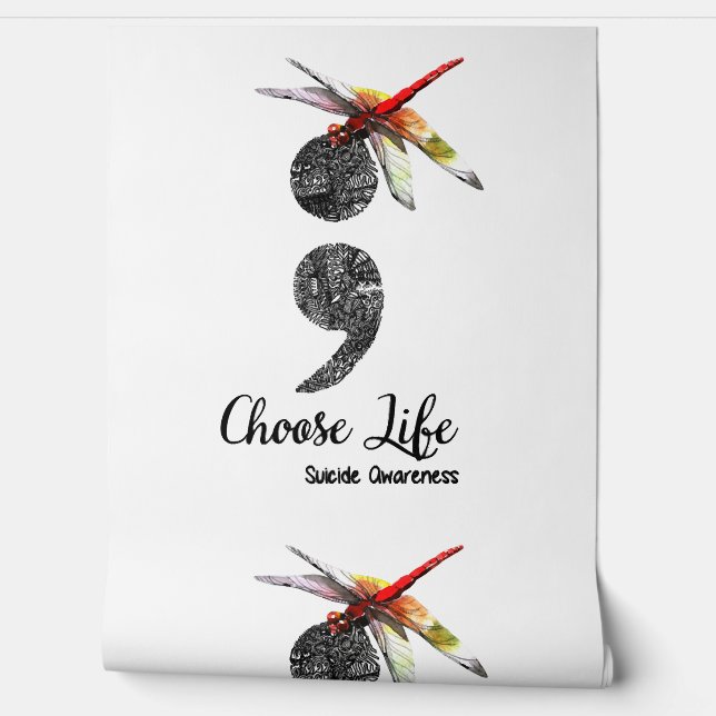 Dragonfly Choose Life Suicide Awareness T shirt Wallpaper (Unrolling)