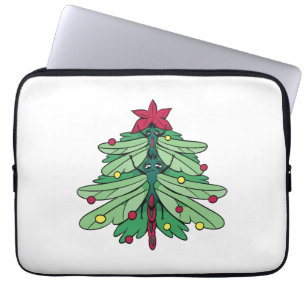 Dragonfly Christmas Laptop Sleeve