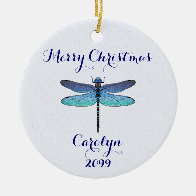 Dragonfly Christmas Ornament (Front)