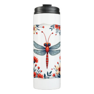 Dragonfly Christmas T-Shirt_1 (2) Thermal Tumbler