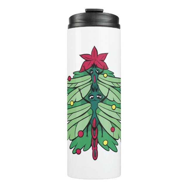 Dragonfly Christmas Thermal Tumbler (Front)